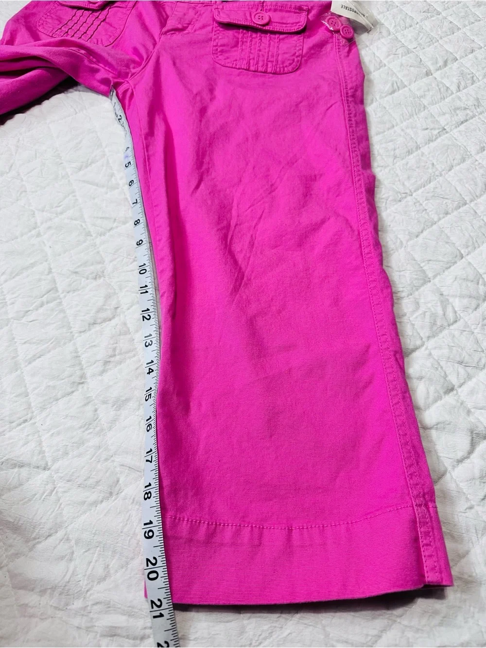 Aeropostale Girls Bright Fuchsia Cargo Shorts with Striped Belt